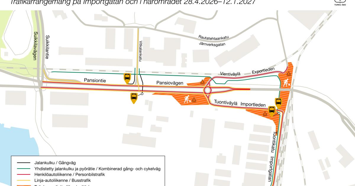Tuontikatu Is Temporarily Closed – Traffic Arrangements Changing in the Port of Turku Area