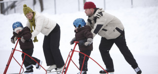 Skating at the Park Field.