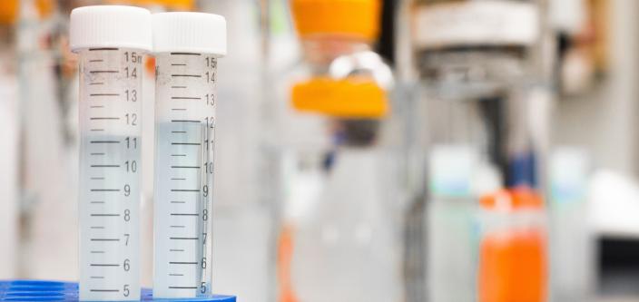 Lähikuva kahdesta koeputkesta. (Kuva: Marja Laanti)