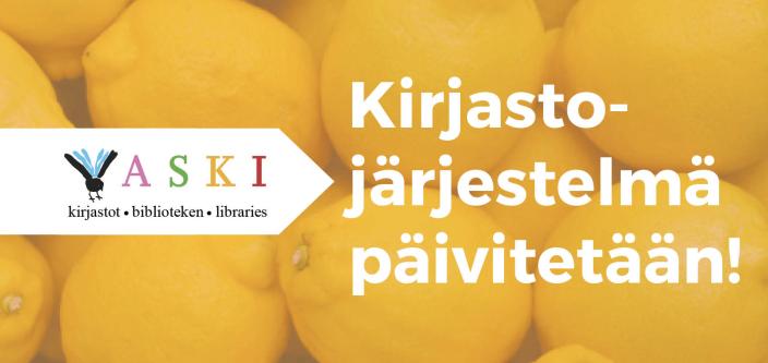 Kirjastojärjestelmää päivitetään