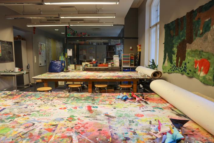 Vimman taidepajan työskentelytilat (Kuva: Jenna Westerlund)