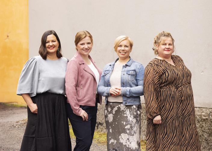 Turun pormestaristo: Elina Rantanen, Sini Ruohonen, Piia Elo, Mirka Muukkonen. (Kuva: Suvi Elo)