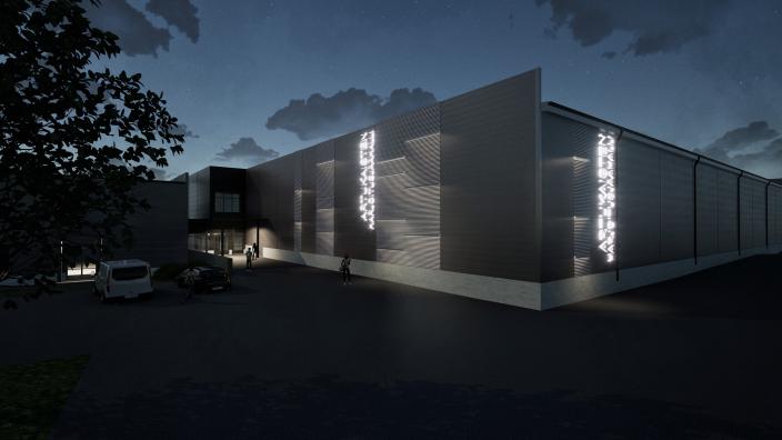 Havainnekuva Artukaisten harjoitusjäähalli (Kuva: Arkkitehtisuunnittelu Mikko Uotila Oy)