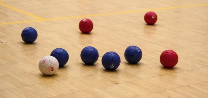 Boccia balls on the gym floor. (Picture: Tuomas Tunnela)