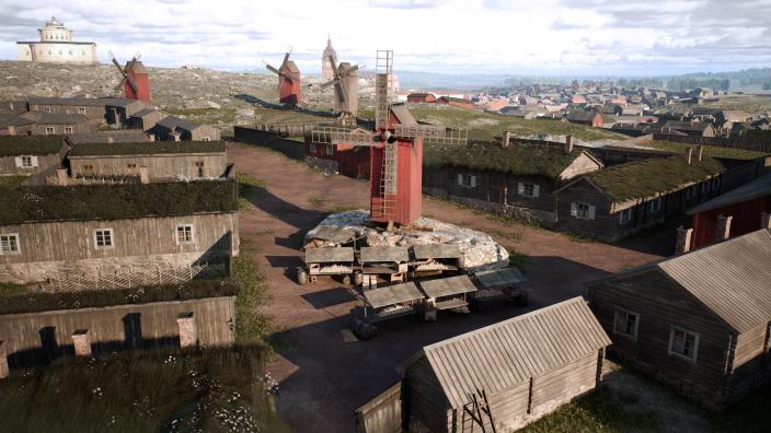 Kuva Turku 1827 3D -mallista, joka on yksi Turun kaupungin kulttuuriperintöaineistoja hyödyntävistä digitoteutuksista. (Kuva: Turun kaupunki / Zoan Oy)