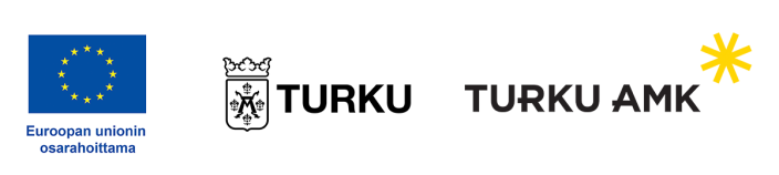 EU:n, Turun kaupungin ja Turun AMK:n logot