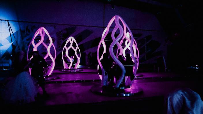 Valotaideteos Lotus Pods