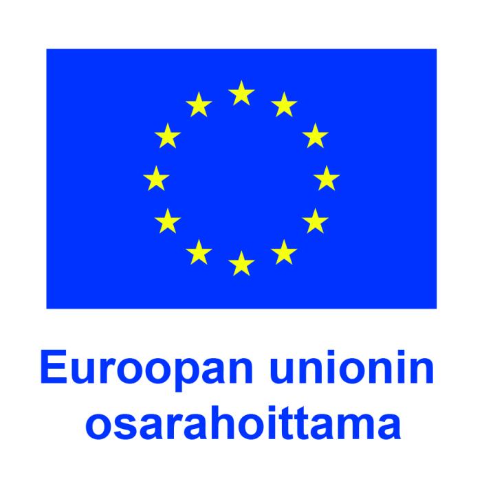 EU-lippu ja teksti Euroopan unionin osarahoittama