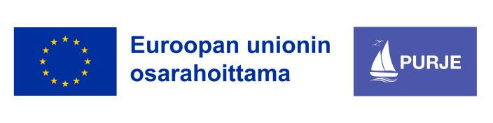 EU:n ja Purje hankkeen logot. (Kuva: Markku Liukkonen)