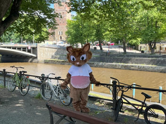 Turku Centerin suosittu Förri-hahmo saapuu myös Turun Maku -tapahtumaan. (Kuva: Turku Center)