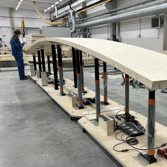 Musiikkitalo Fuugan seinäverhouksen valmistus (Kuva: Martin Lukasczyk)