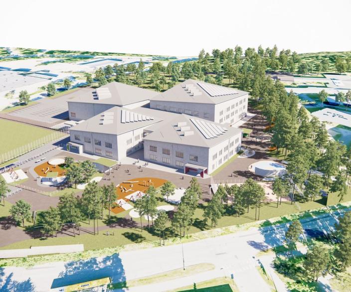 Turun Lyseon koulu havainnekuva (Kuva: Arkkitehtitoimisto Perko)