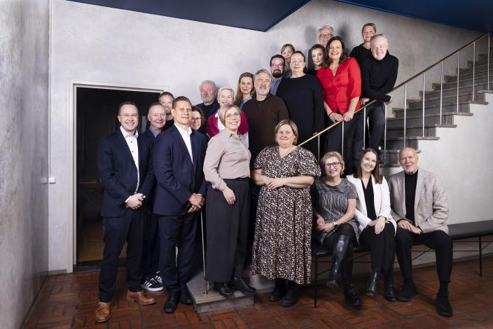 Medlemmarna i ledningsgruppen. (Foto: Suvi Elo)