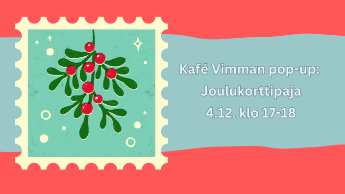 Kuvassa on postimerkki, jossa on jouluinen oksa. (Kuva: Turun kaupunki)