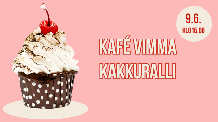 Kuvassa on muffinssi, jonka päällä on kuorrute ja kirsikka. (Kuva: Turun kaupunki)