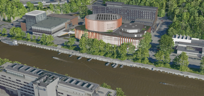 Musiikkitalo Fuuga Turun kaupunkitietomallissa