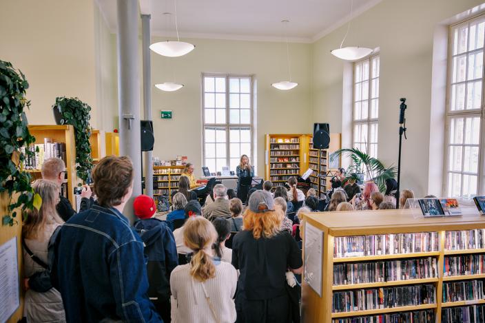 Pääkirjaston musiikkitapahtuma.  (Kuva: Hannu Aaltonen)