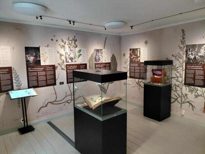 Yleiskuva Kun lääkäri ei ole lähellä -näyttelystä (Kuva: Lauri Leikas, Turun kaupunginmuseo)