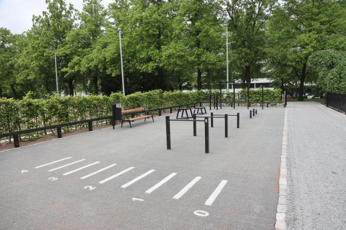 Liikuntapaikka Mannerheiminpuiston leikkipaikan vieressä (Kuva: Risto Lahtinen)