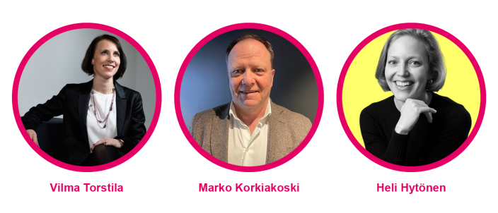 Vilma Torstila, Marko Korkiakoski ja Heli Hytönen