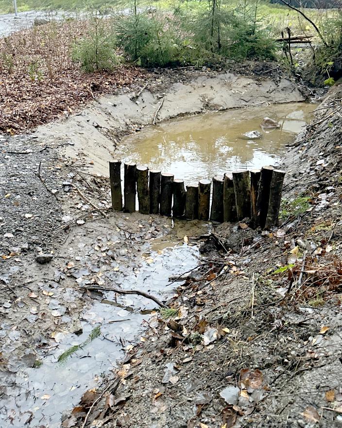 Hulevesiä viivytetään leikkipaikan alueella. (Kuva: Anna-Kaisa Hatakka)