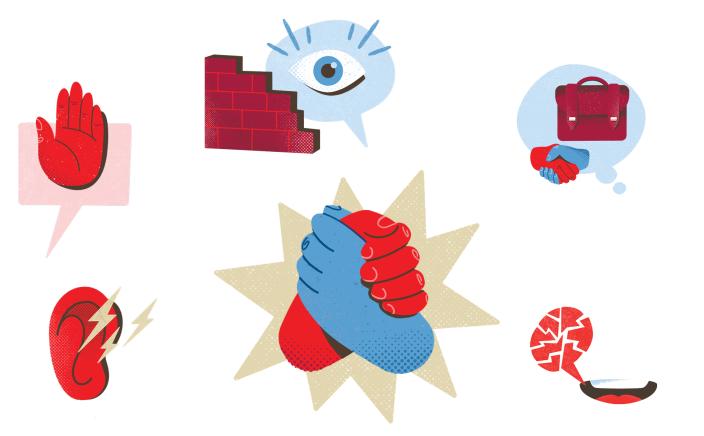 Rasismin vastaisen viikon kuvituskuva. (Kuva: Suomen Punainen Risti)