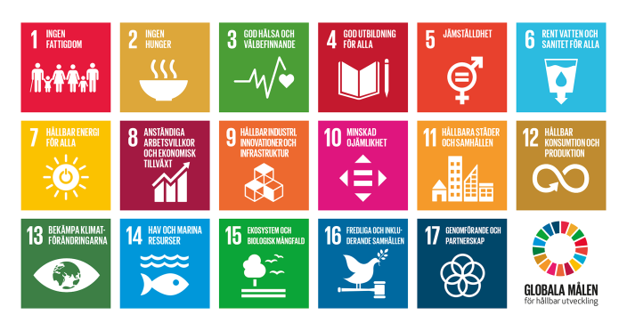 FN:s åtgärdsprogram för hållbar utveckling Agenda 2030 fungerar som en styrande referensram för hållbar utveckling.