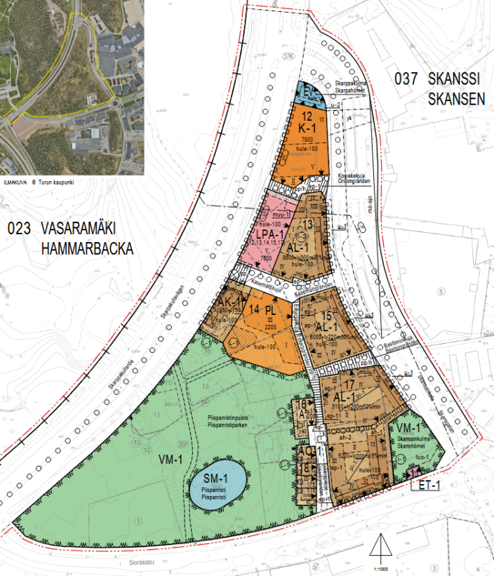 Ote Skanssin kolmion kaavakartasta