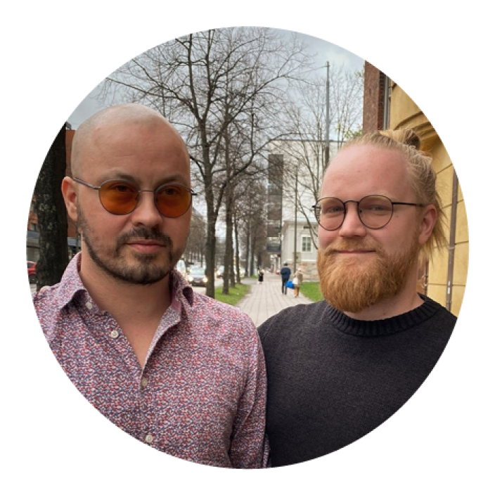 Tuomas Mustikainen ja Aleksi Sibelius.