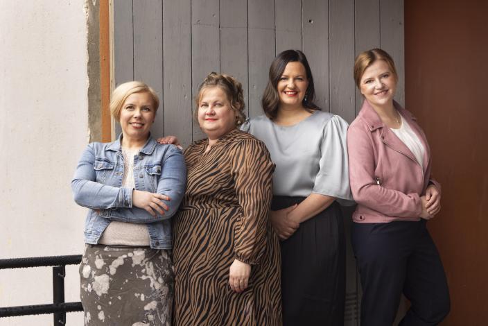 Turun pormestaristo: Piia Elo, Mirka Muukkonen, Elina Rantanen, Sini Ruohonen. (Kuva: Suvi Elo)