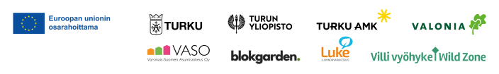 Urban Biodiversity Parks -hankkeen kumppanilogot. (Foto: UBP-hanke)