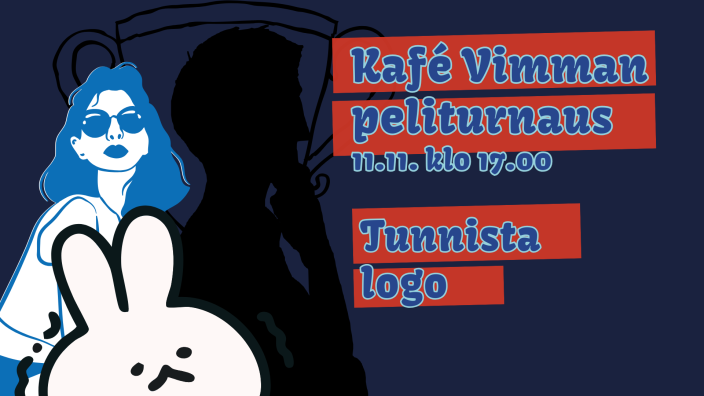 Kuvassa kaksi piirrettyä henkilöä ja pupu. (Kuva: Turun kaupunki)