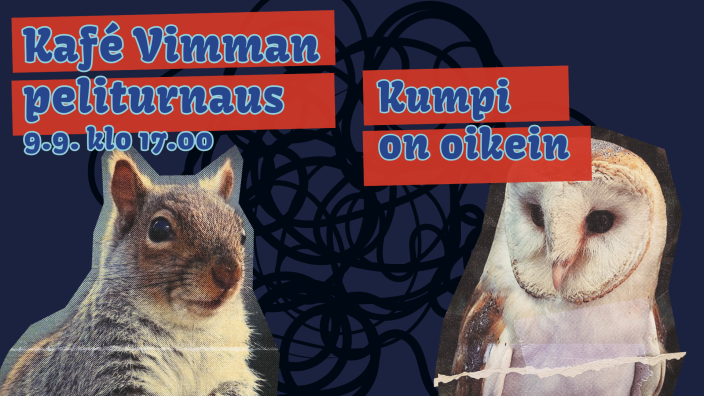 Kuvassa on orava ja pöllö. (Kuva: Turun kaupunki)