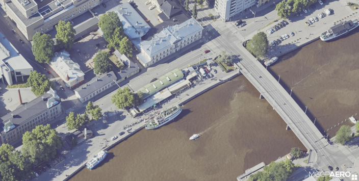 Vaakahuoneen ilmakuva. (Kuva: Viistoilmakuva)