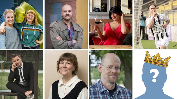 Kuvassa Pia ja Sophia Bartsch, Juho-Jari Laine, Aram Behbodi, Onni Helén, Kalle Talonen, Maija Pääkkönen ja Rauno Lahtinen. (Kuva: Koonnut TS)