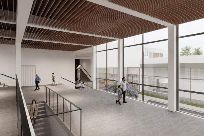 Avara ja valoisa museotila. (Kuva: Juuso Lahtinen)