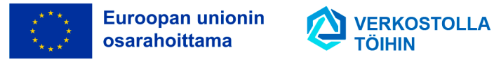 Verkostolla töihin hankkeen ja EU:n logot (Kuva: Markku Liukkonen)
