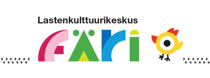 Lastenkulttuurikeskus Färi -teksti ja tipuhahmo (Foto: Denisse Islas)